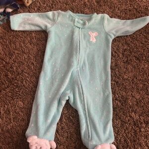 Carter's Greenish blue mouse footie!